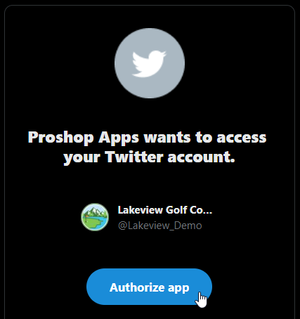 Twitter Authorize App