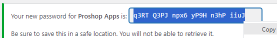 Copy App Password
