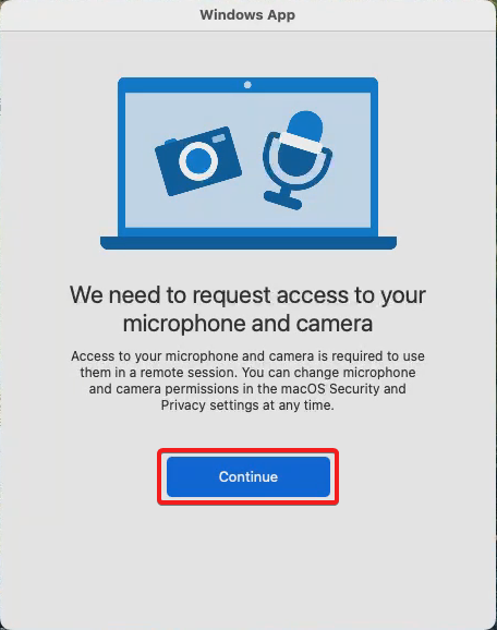 Windows App Permissions Continue