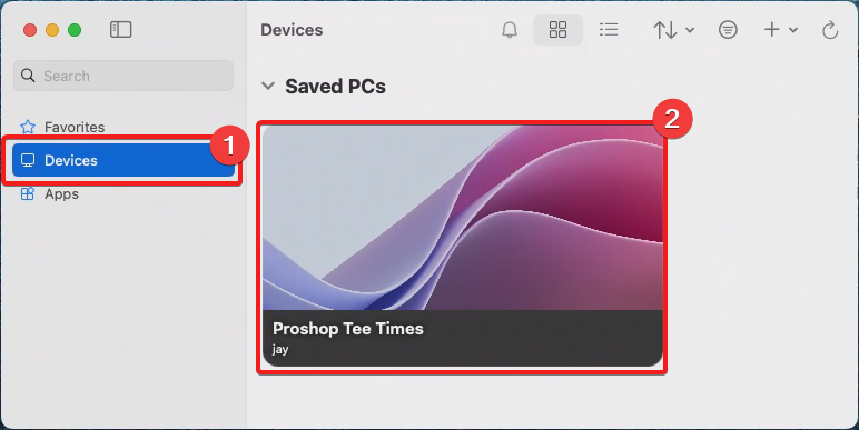 Windows App Start Connection